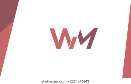 Alphabet letters Initial Monogram Logo WM, MW, W und M