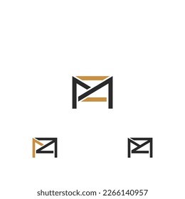 Alphabet letters Initials Monogram logo MZ, ZM, M and Z