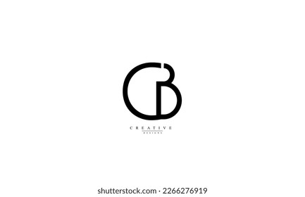 Alphabet letters Initials Monogram logo GB BG G B