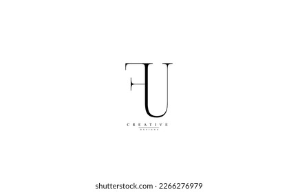 Alphabet letters Initials Monogram logo FU F U