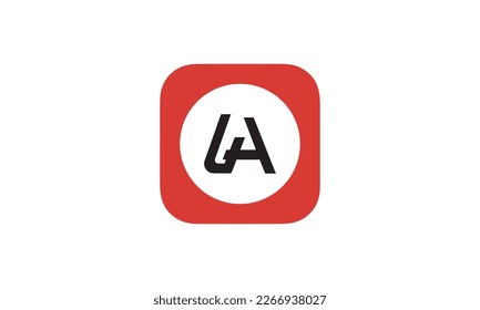 Alphabet letters Initials Monogram logo LA, AL, L and A