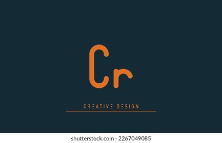 Alphabet letters Initial Monogram Logo CR, RC