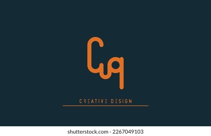Alphabet letters Initials Monogram logo CQ , QC
