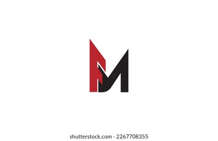 Alphabet letters Initials Monogram logo FM, MF, F and M