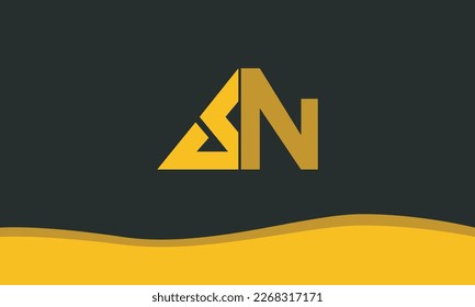 Alphabet letters Initials Monogram logo SN, NS, S and N