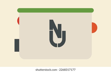 Alphabet letters Initials Monogram logo NU, UN, N and U