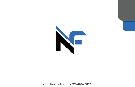 Letras alfabéticas Iniciales Monograma NF, FN, N y F