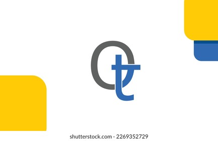 Letras alfabéticas Iniciales Logotipo Monograma OT, TO, O y T