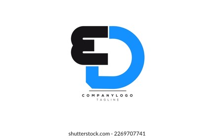 Alphabet letters Initials Monogram logo ED,ED  INITIAL,ED  letter