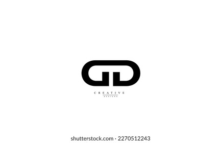 Alphabet letters Initials Monogram logo GD DG G D