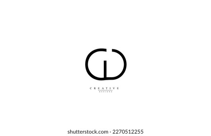 Alphabet letters Initials Monogram logo GD DG G D