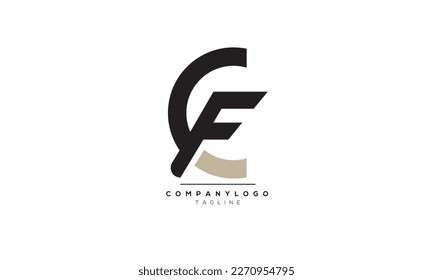 Letras alfabéticas Iniciales Monograma CF, CF INITIAL, carta CF