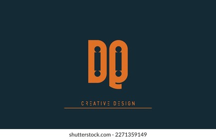 Alphabet letters Initial Monogram Logo DQ, QD