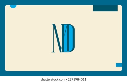 Alphabet letters Initials Monogram logo MD, DM, M and D
