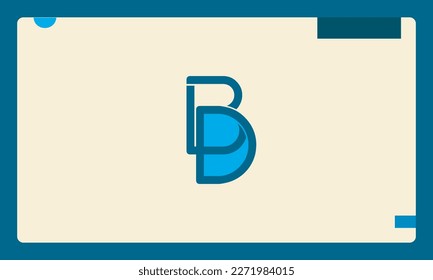 Alphabet letters Initials Monogram logo BD, DB, B and D