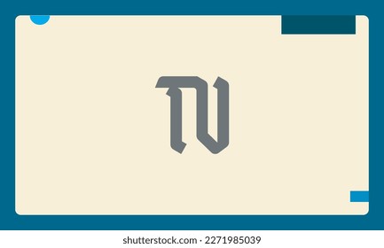 Alphabet letters Initials Monogram logo TV, VT, T and V