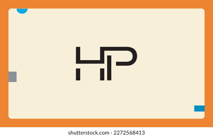 Alphabet letters Initial Monogram Logo HP, PH, H und P