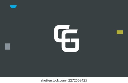 Letras alfabéticas Iniciales Logotipo Monograma CG, GC, C y G
