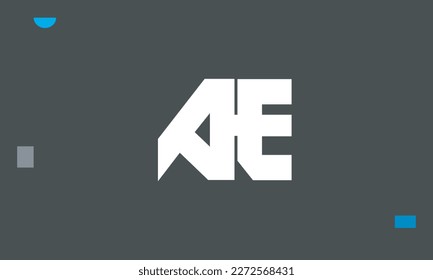 Letras alfabéticas Iniciales Monograma AE, EA, A y E