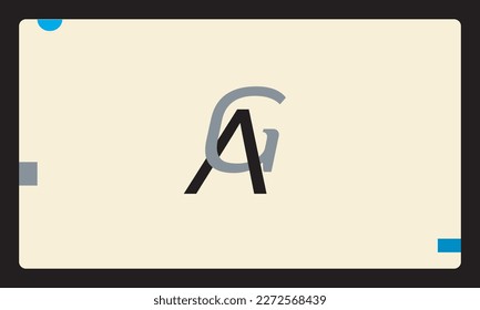 Alphabet letters Initials Monogram logo AG, GA, A and G