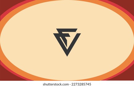 Letras alfabéticas Iniciales Logotipo Monograma VF, FV, V y F