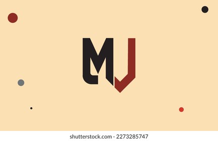 Letras alfabéticas Iniciales Monograma MJ, JM, M y J