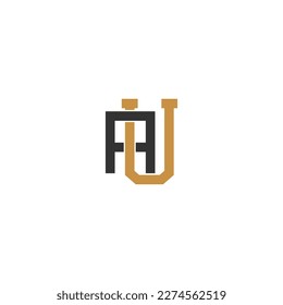 Alphabet letters Initials Monogram logo UA, AU, U and A