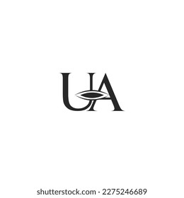 Alphabet letters Initial Monogram Logo UA AU