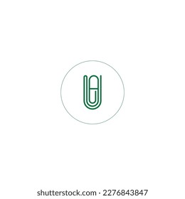 Alphabet letters Initials Monogram logo UA, AU, U and A