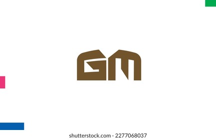 Letras alfabéticas Iniciales Logotipo Monograma GM, MG, G y M