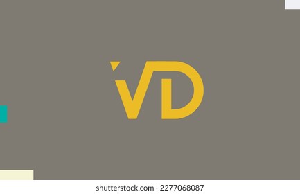 Alphabet letters Initial Monogram Logo VD, DV, V und D