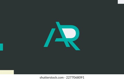 Alphabet letters Initials Monogram logo AR, RA, A and R