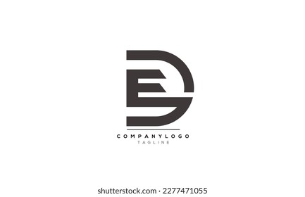 Alphabet letters Initials Monogram logo ED, ED INITIAL, ED letter