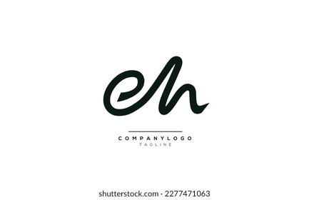 Alphabet letters Initials Monogram logo EH, EH INITIAL, EH letter