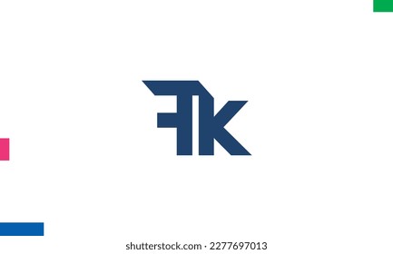Letras alfabéticas Iniciales Logotipo Monograma FK, KF, F y K