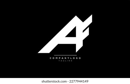 Letras alfabéticas Iniciales Logotipo de Monograma AF,AF INITIAL,AF letra