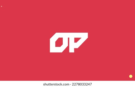 Alphabet letters Initials Monogram logo OP, PO, O and P