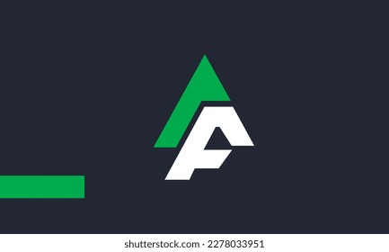 Letras alfabéticas Iniciales Logotipo de monograma AF, FA, A y F