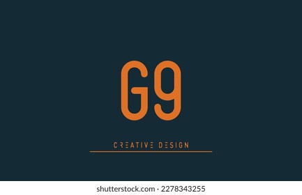 Alphabet letters Initials Monogram logo FG , GF