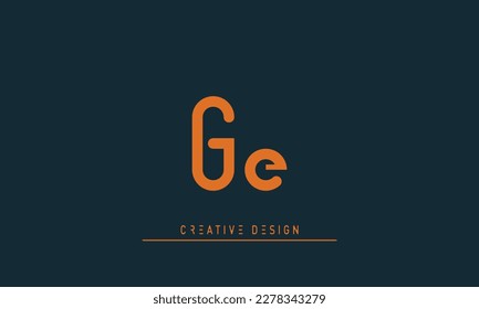 Alphabet letters Initials Monogram logo FE , EF