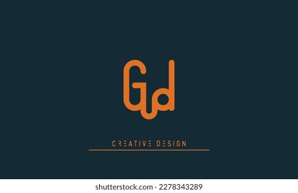 Alphabet letters Initials Monogram logo GD , DG