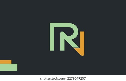 Letras alfabéticas Iniciales Logotipo Monograma RN, NR, N y R