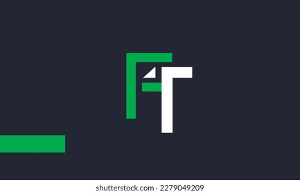 Alphabet letters Initial Monogram Logo FT, TF, F und T