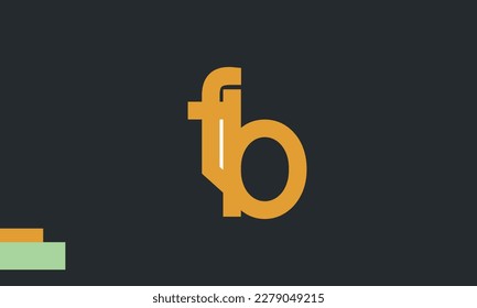 Alphabet letters Initials Monogram logo FB, BF, F and B