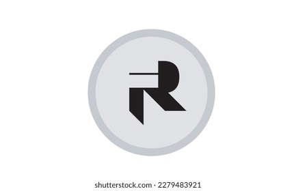 Alphabet letters Initials Monogram logo FR, RF, F and R