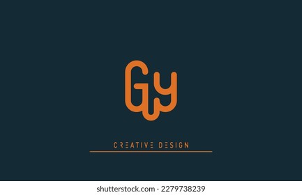 Alphabet letters Initials Monogram logo GY , YG