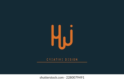 Alphabet letters Initials Monogram logo HJ , JH