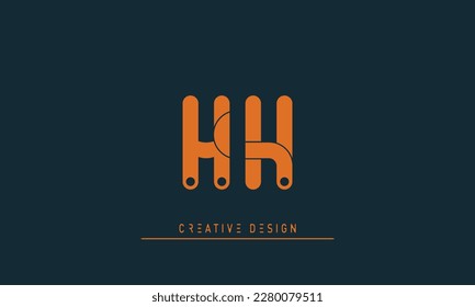 Alphabet letters Initials Monogram logo HH