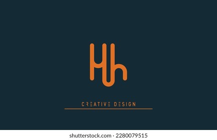 Alphabet letters Initials Monogram logo HH