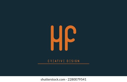 Alphabet letters Initials Monogram logo HF , FH